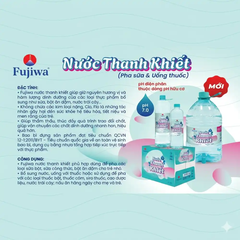 Lốc 6 chai nước thanh khiết pha sữa và uống thuốc Fujiwa 1.25L