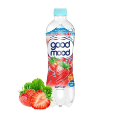 Lốc 6 chai nước uống Good mood vị dâu 450ml