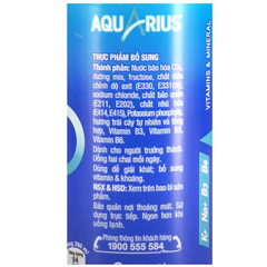 Lốc 6 chai nước uống vận động Aquarius 390ml