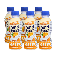 Lốc 6 chai sữa chua uống Nutriboost Hy Lạp cam 170ml