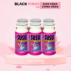 Lốc 6 chai sữa chua uống tiệt trùng Susu hương cam/dâu/táo nho/việt quất chuối 80ml