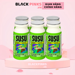 Lốc 6 chai sữa chua uống tiệt trùng Susu hương cam/dâu/táo nho/việt quất chuối 80ml