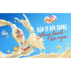 Lốc 6 chai sữa đậu nành canxi Soya Number1 268ml