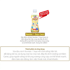 Lốc 6 chai sữa đậu nành canxi Soya Number1 268ml