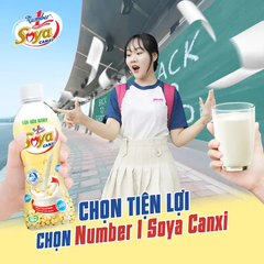Lốc 6 chai sữa đậu nành canxi Soya Number1 268ml