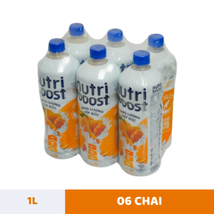 Lốc 6 chai sữa trái cây NutriBoost cam mật ong 1L