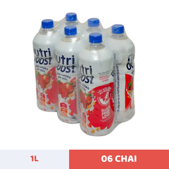 Lốc 6 chai sữa trái cây NutriBoost dâu và yến mạch 1L