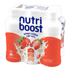 Lốc 6 chai sữa trái cây Nutriboost dâu và yến mạch 297ml