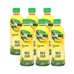 Lốc 6 chai trà chanh sả Fuzetea+ 350ml