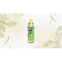 Lốc 6 chai trà đen C2 Freeze hương dưa lưới bạc hà 455ml