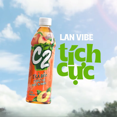 Lốc 6 chai trà đen C2 hương đào 455ml