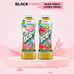 Lốc 6 chai trà trái cây đông kết -18 độ C Kirin Ice+ vị đào/táo/kiwi 490ml