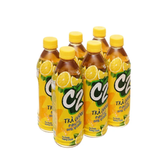 Lốc 6 chai trà xanh C2 hương chanh 455ml