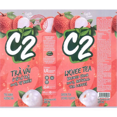 Lốc 6 chai trà xanh C2 hương vải 455ml