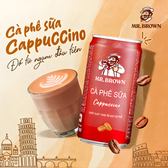 Lốc 6 lon cà phê Mr.Brown Cappuccino 240ml