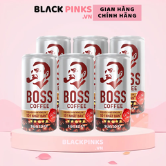 Lốc 6 lon cà phê sữa Boss 180ml