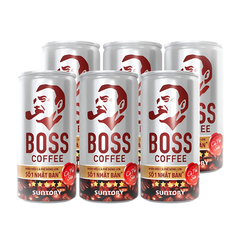 Lốc 6 lon cà phê sữa Boss 180ml