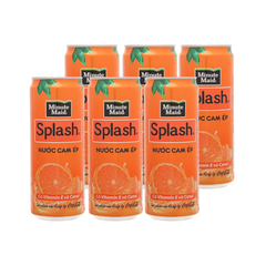 Lốc 6 lon nước cam có tép Teppy Minute Maid 320ml