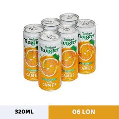 Lốc 6 lon nước cam ép Twister 320ml