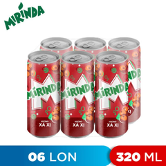 Lốc 6 lon nước ngọt Mirinda xá xị 320ml