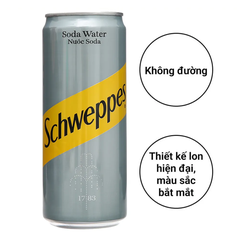 Lốc 6 lon nước soda Schweppes không đường 320ml