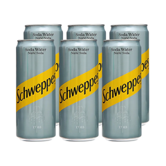 Lốc 6 lon nước soda Schweppes không đường 320ml