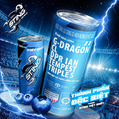 Lốc 6 lon nước tăng lực Sting hương việt quất 320ml