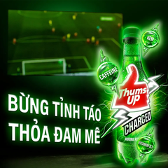 Lốc 6 lon nước tăng lực Thums Up Charged hương kiwi 320ml