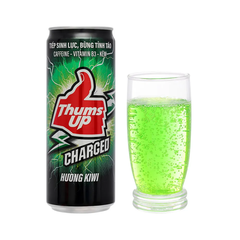 Lốc 6 lon nước tăng lực Thums Up Charged hương kiwi 320ml
