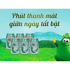 Lốc 6 lon trà bí đao Wonderfarm ít đường lon 310 ml