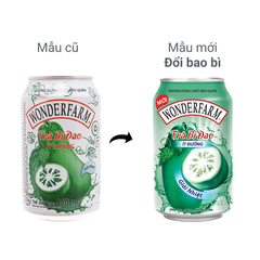 Lốc 6 lon trà bí đao Wonderfarm ít đường lon 310 ml