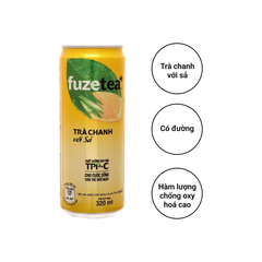 Lốc 6 lon trà chanh sả Fuzetea+ 320ml