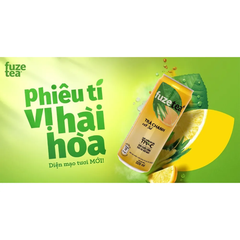 Lốc 6 lon trà chanh sả Fuzetea+ 320ml