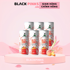 Lốc 6 lon trà Greentime hương đào sả 320ml