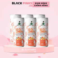 Lốc 6 lon trà Greentime hương đào sả 320ml