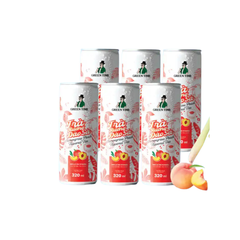 Lốc 6 lon trà Greentime hương đào sả 320ml