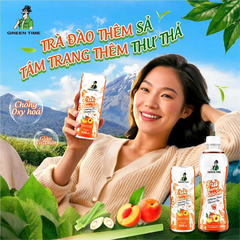 Lốc 6 lon trà Greentime hương đào sả 320ml