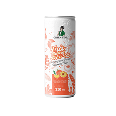 Lốc 6 lon trà Greentime hương đào sả 320ml