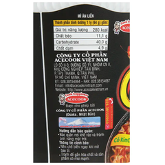 Lốc 6 ly mì Caykay kim chi ly 64g