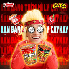 Lốc 6 ly mì Caykay kim chi ly 64g