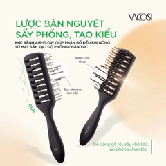 Lược bán nguyệt VACOSI tạo kiểu & phồng tóc C08