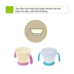 Ly nước cho bé Combi tay cầm xanh/tím