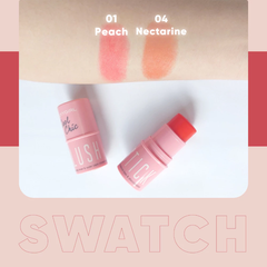 Má hồng Silkygirl dạng thỏi 01/04 màu hồng đào/cam đào 4g