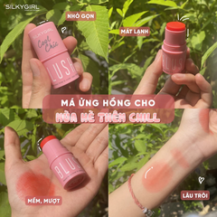 Má hồng Silkygirl dạng thỏi 01/04 màu hồng đào/cam đào 4g