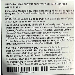 Mascara 2 đầu Browit Professional Duo màu Sexy Black 4g+4g