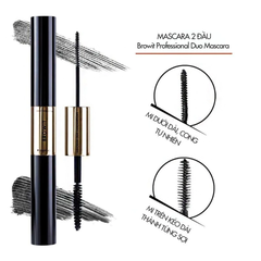 Mascara 2 đầu Browit Professional Duo màu Sexy Black 4g+4g