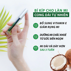 Mascara dưỡng mi Milaganics dầu dừa nguyên chất 5ml
