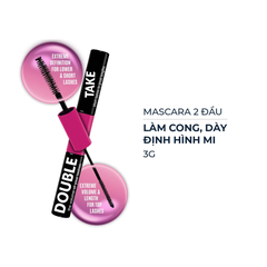 Mascara Silkygirl 2 đầu làm cong, dày và định hình mi 3g