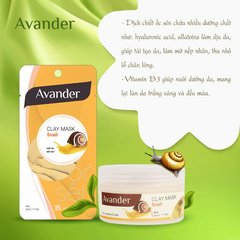 Mặt nạ Avander đất sét Ốc Sên giúp phục hồi da 15ml