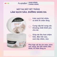 Mặt nạ Avander đất sét trắng se khít lỗ chân lông 15ml/110g.